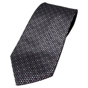 Graham Ashley‎ Necktie Mens Gray Pink Dots Polyester Business Formal Wear